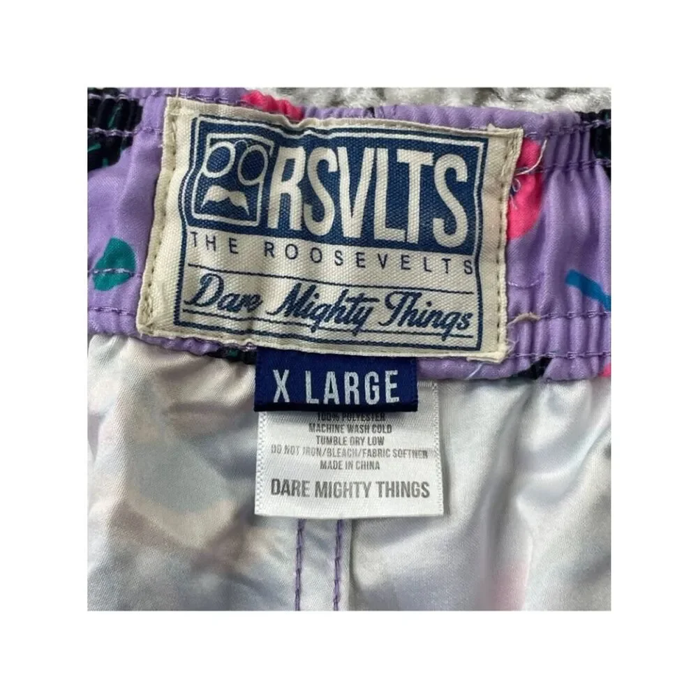 RSVLTS Purple Kelly Kapowski Saved By The Bell Swim Shorts Mens XL
